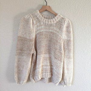 Lumiere Balloon Sleeve Striped Sweater S